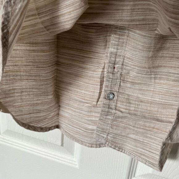 Free Planet Striped Button-Down Shirt - Size XL - Picture 7 of 9